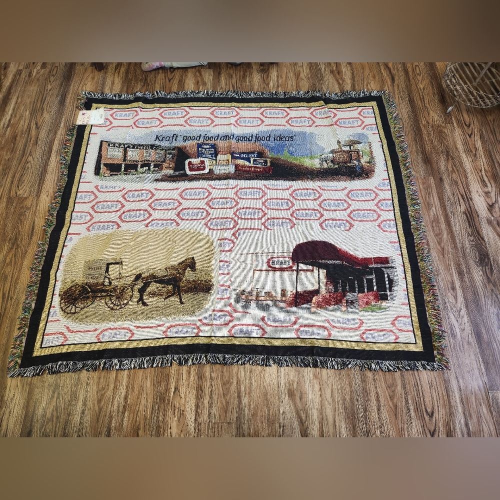 Kraft Food Collectible Blanket Throw The Rug Barn 53x65 NWT
